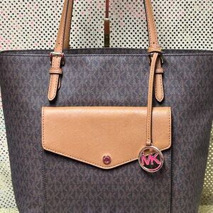 Michael Kors Brown and Tan Tote Bag